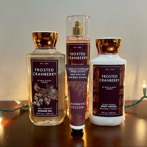 B&BW Brand New Frosted Cranberry Set